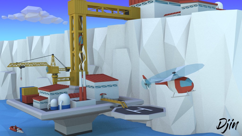 Low Poly Ice Shelf Platform preview image 1