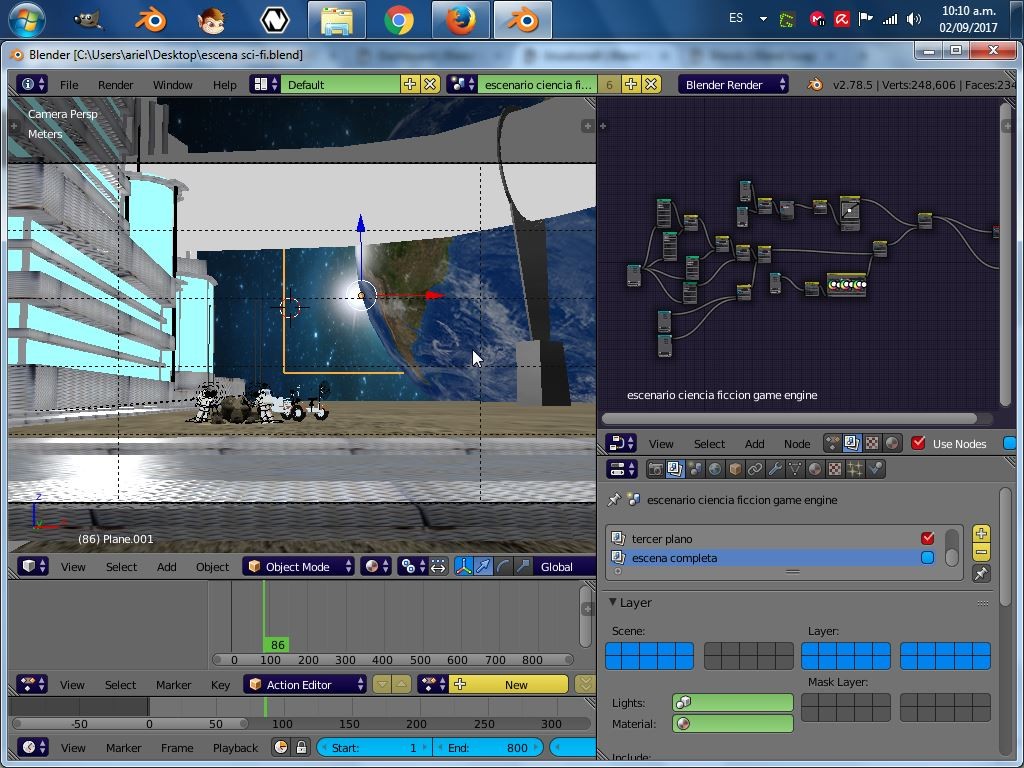 sci-fi escena en Blender internal preview image 2
