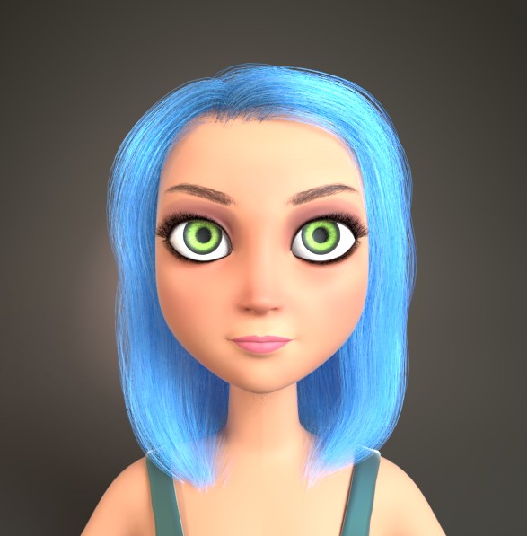 HairTestModel_BlenderBuzz preview image 1