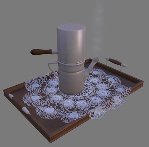 Old Coffemaker And Tray - animated preview image