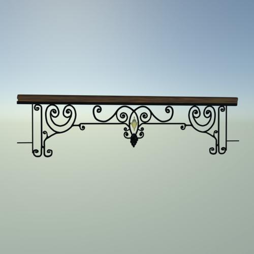 French Balcony Railing 1. (art nouveau) preview image