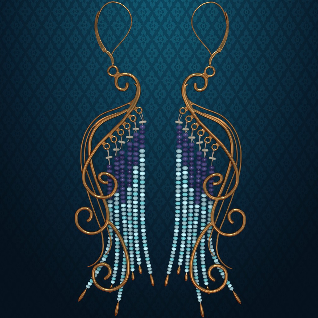 Peacock Earrings preview image 1