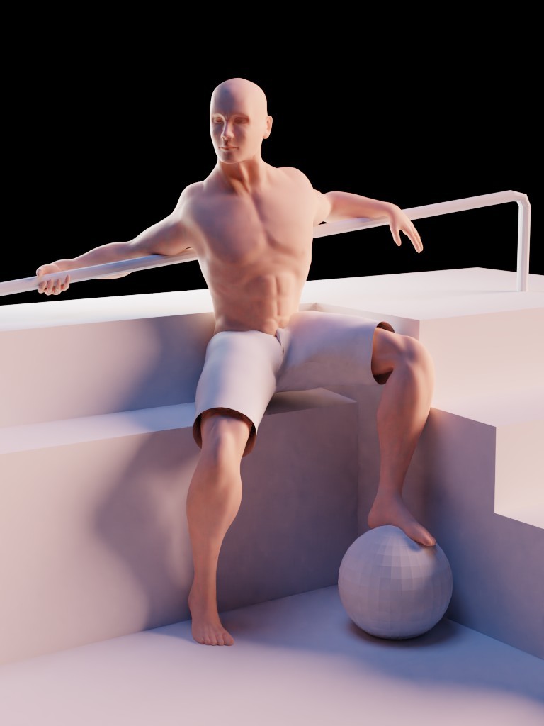 Rigged Man basemesh preview image 1