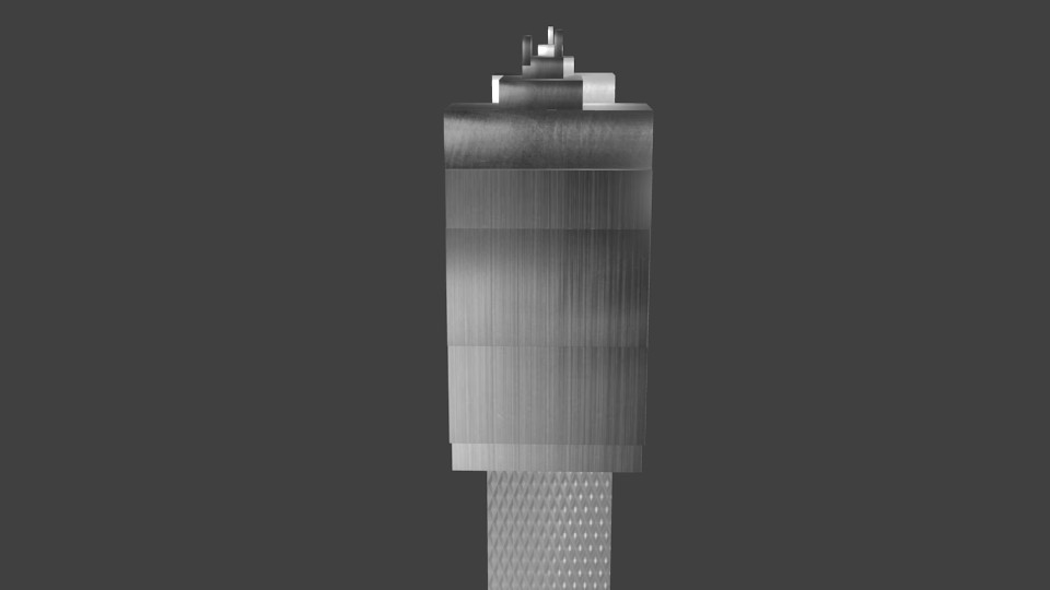 low-poly textured creative silencer pistol preview image 2