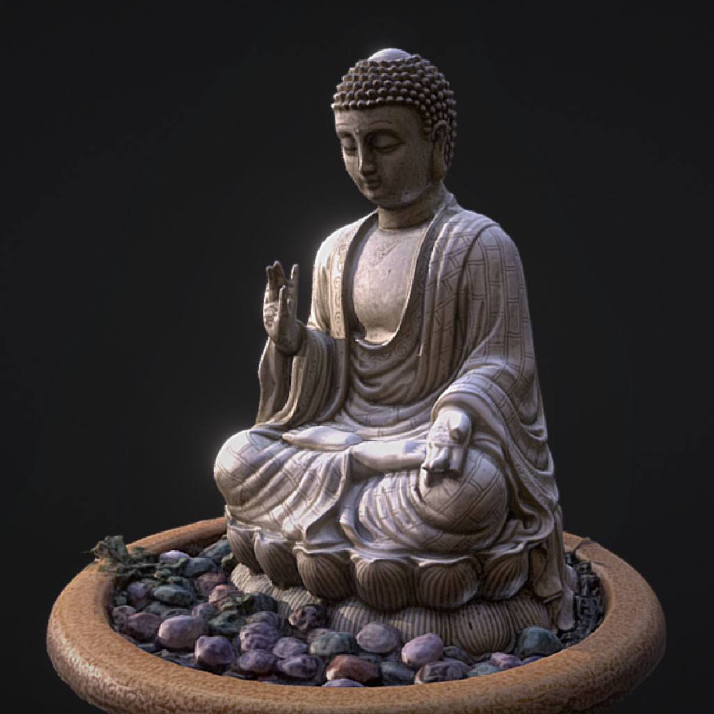 Bouddha statue photoscanned preview image 1