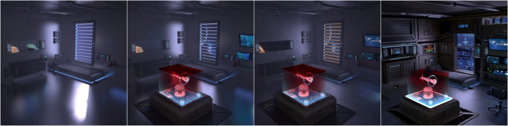 Sci-Fi Apartment, Gamer/Hacker Room  preview image 3