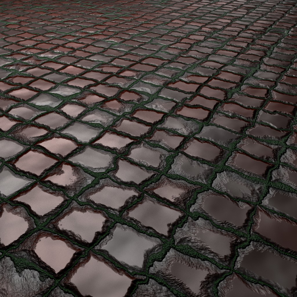 Procedural wet cobblestone preview image 1