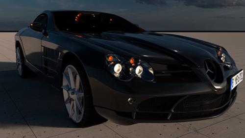 Mercedez Benz SLR Mclaren 3D model preview image