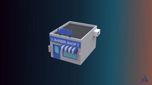 Low Poly Barber Shop preview image