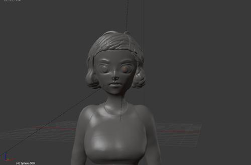 Girl in a shirt 'n skirt preview image