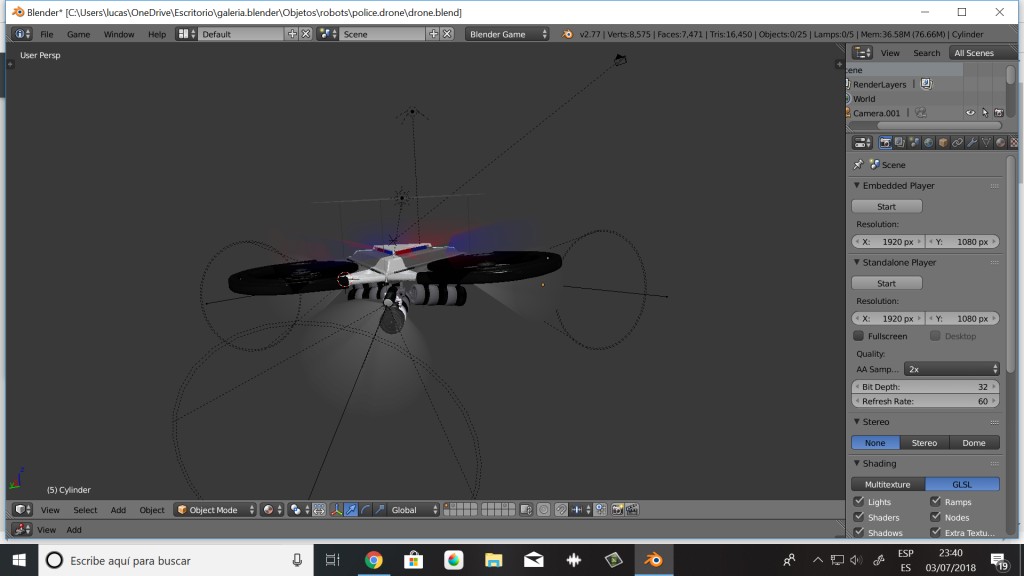 Futuristic Police Drone preview image 2