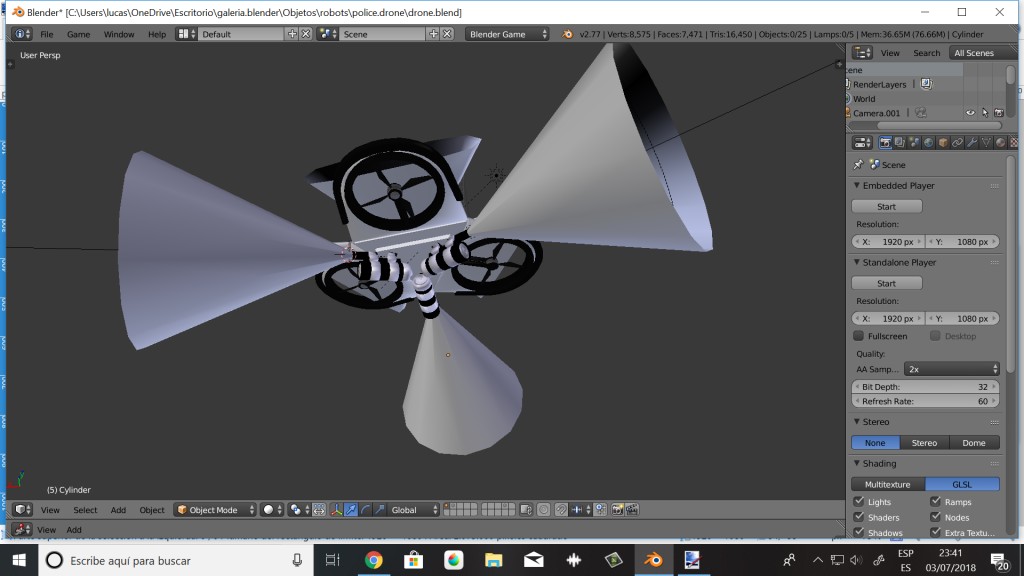 Futuristic Police Drone preview image 3