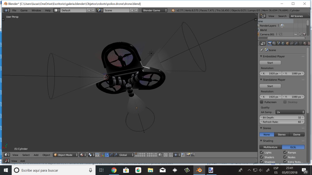 Futuristic Police Drone preview image 4