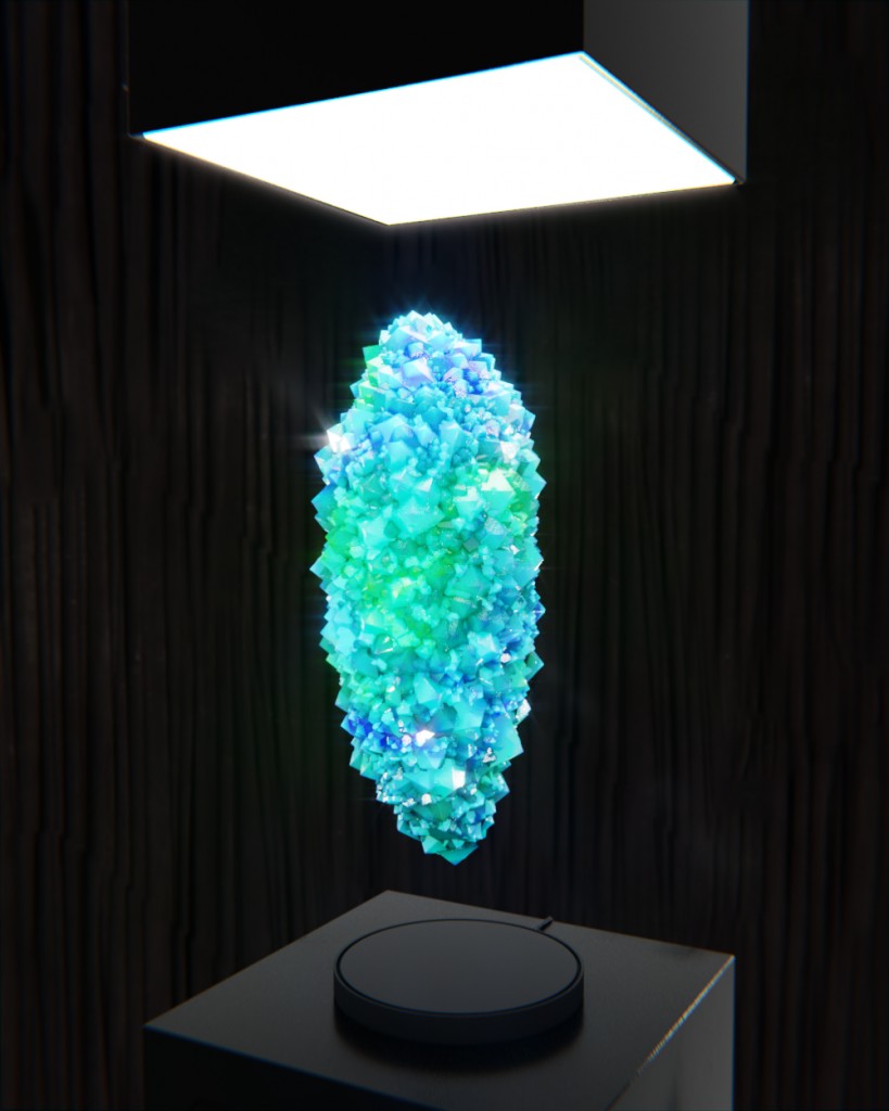 Norther lights trapped inside a crystal preview image 1