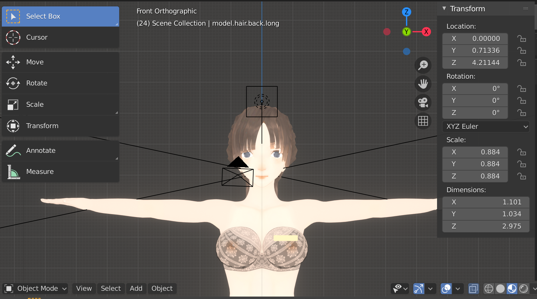 Base Female Model with Anime Face preview image 4