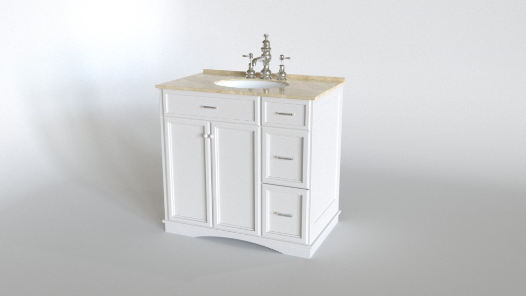 Washington Vanity, White preview image 1