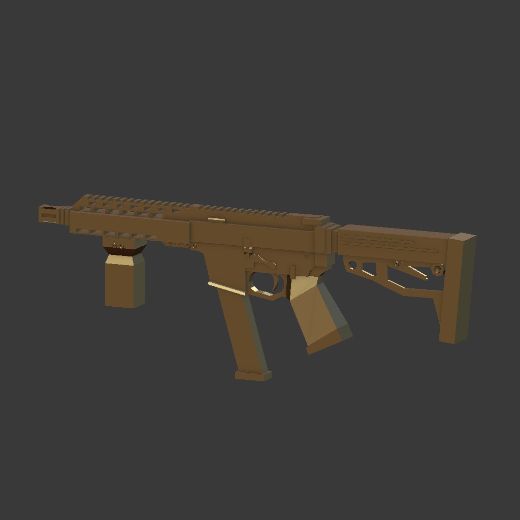 SMG Gun - Lowpoly preview image 1