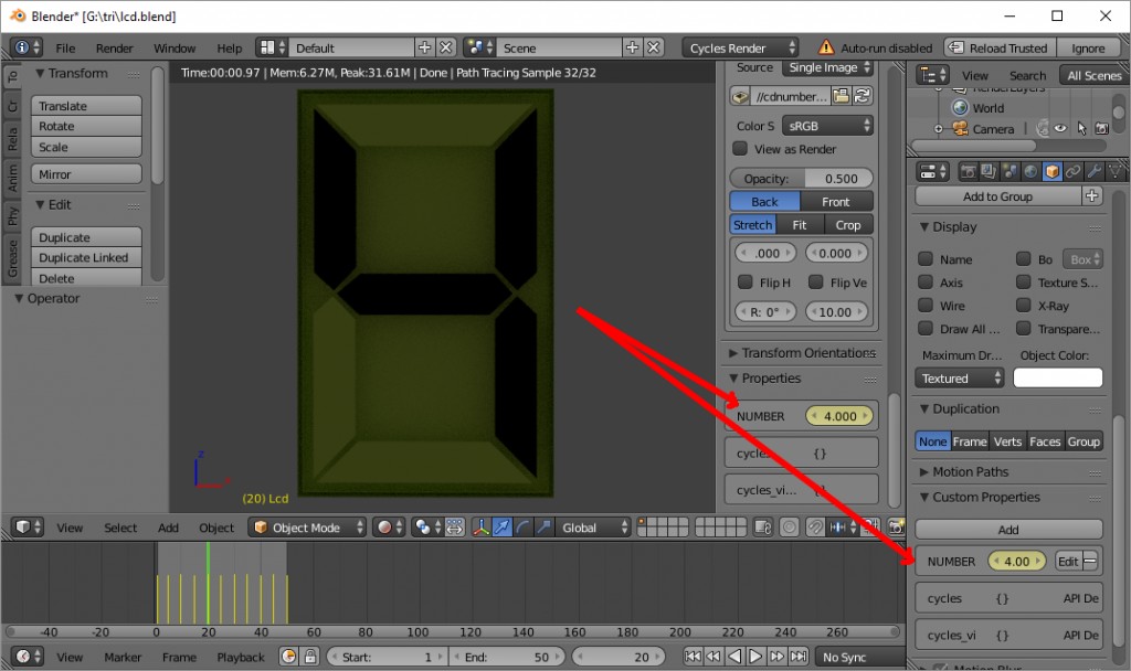 A simple LCD display. Animated with a property preview image 1