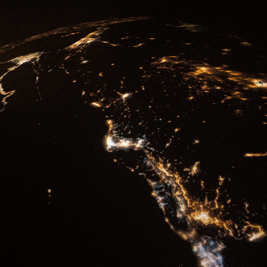 Western Europe To Arabian Peninsula at night preview image 2