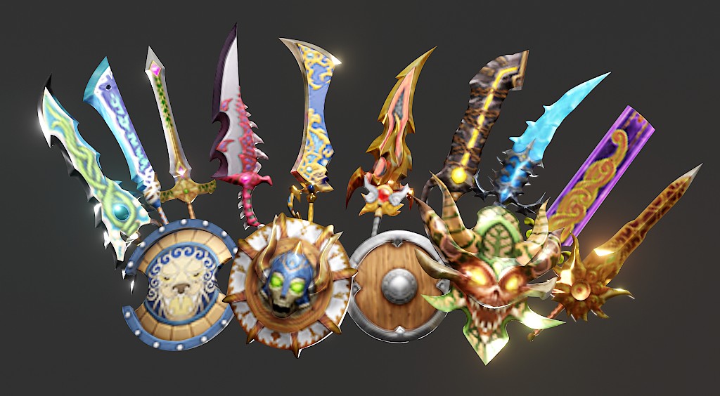 Low-Poly Weapons preview image 1