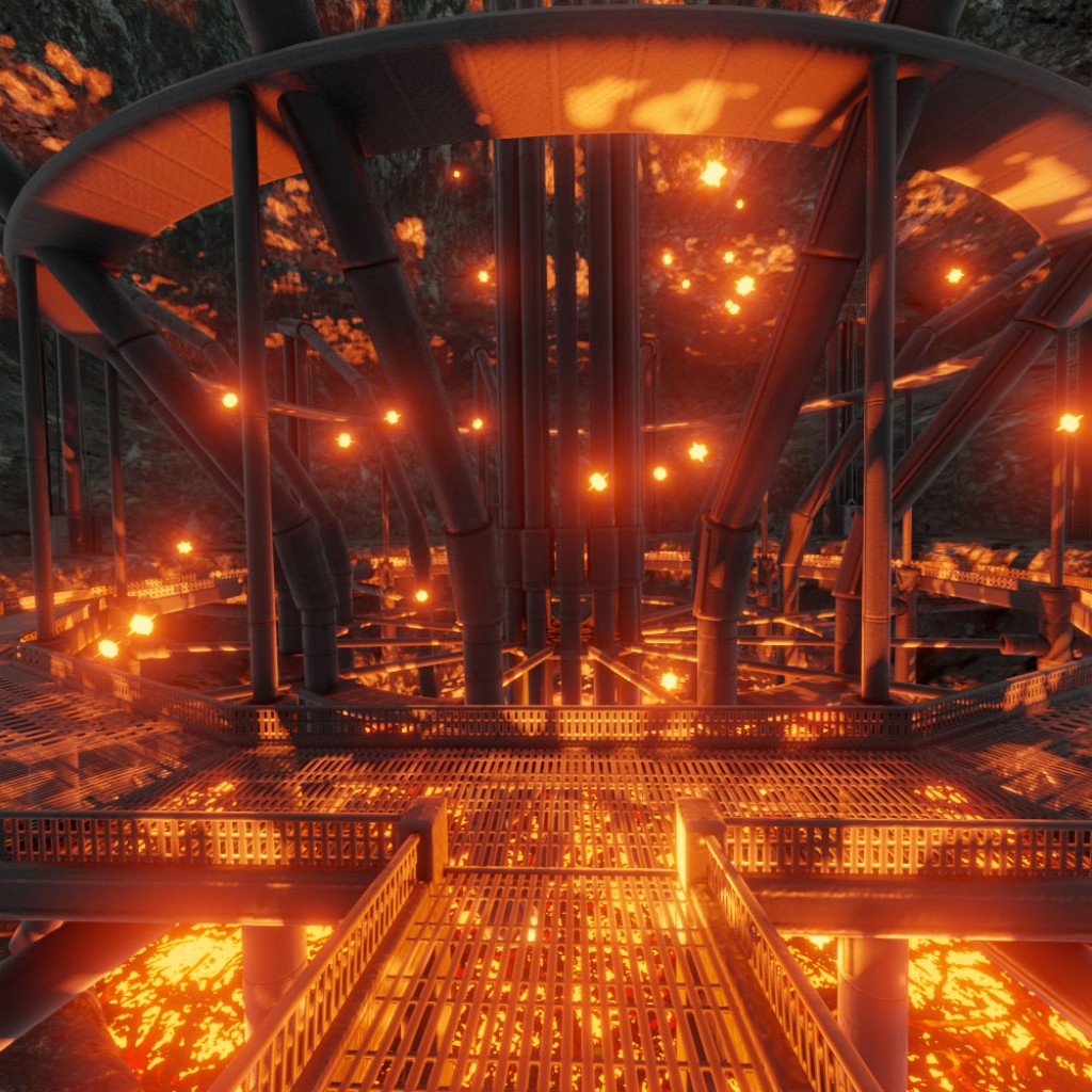 Geothermal Steam Factory Blender 2.8 Eevee preview image 2