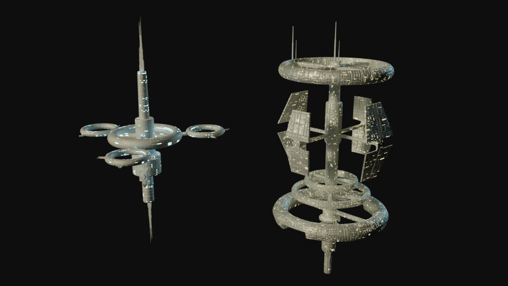 Sci-Fi Spacestations for Backgrounds preview image 1