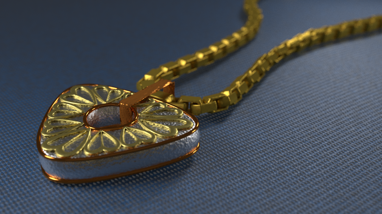 Triangular diamond necklace preview image 1