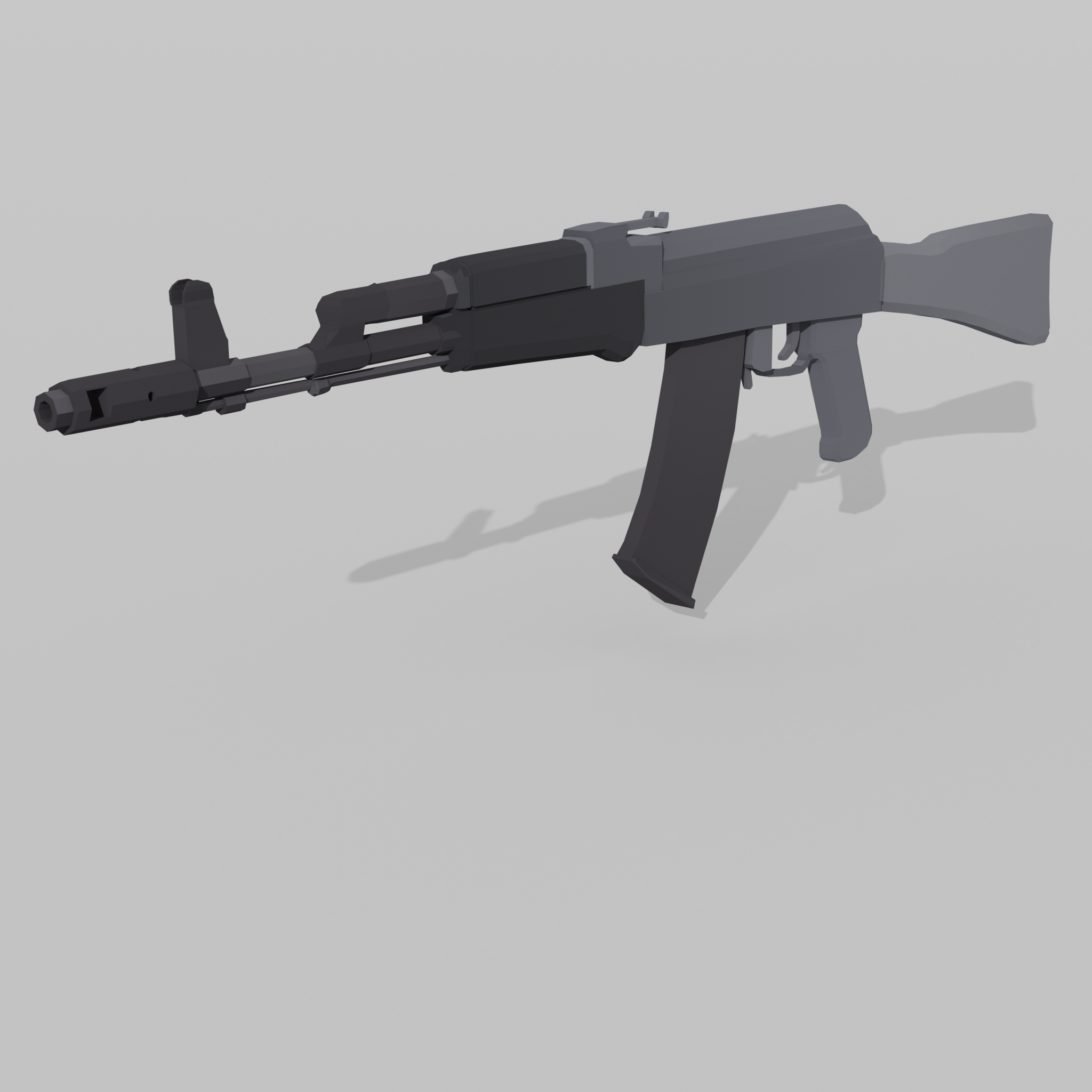 Game Ready - Low Poly AK74M w/ Diffuse preview image 1