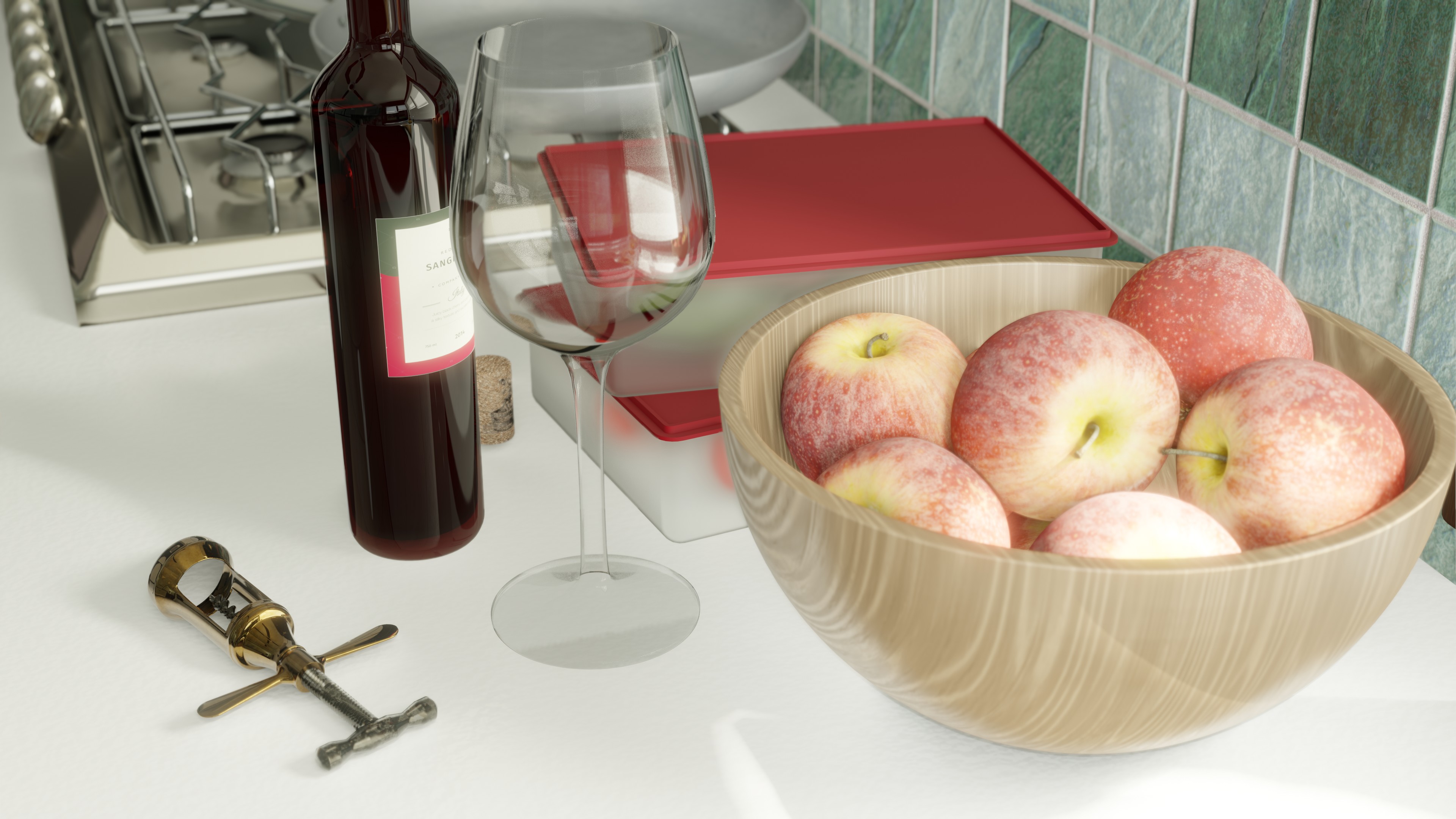 Red/Yellow Apple (textured) for Eevee and Cycles preview image 11