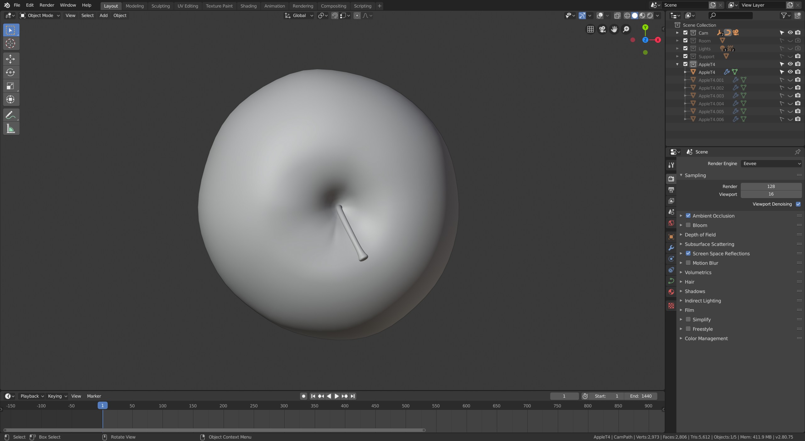 Red/Yellow Apple (textured) for Eevee and Cycles preview image 13