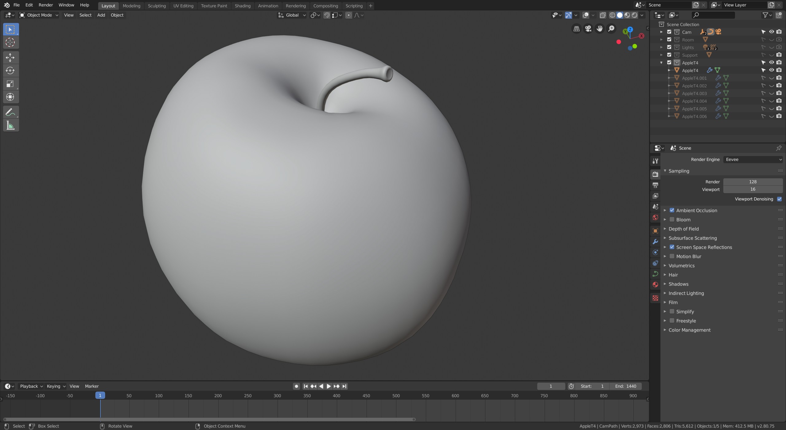 Red/Yellow Apple (textured) for Eevee and Cycles preview image 6
