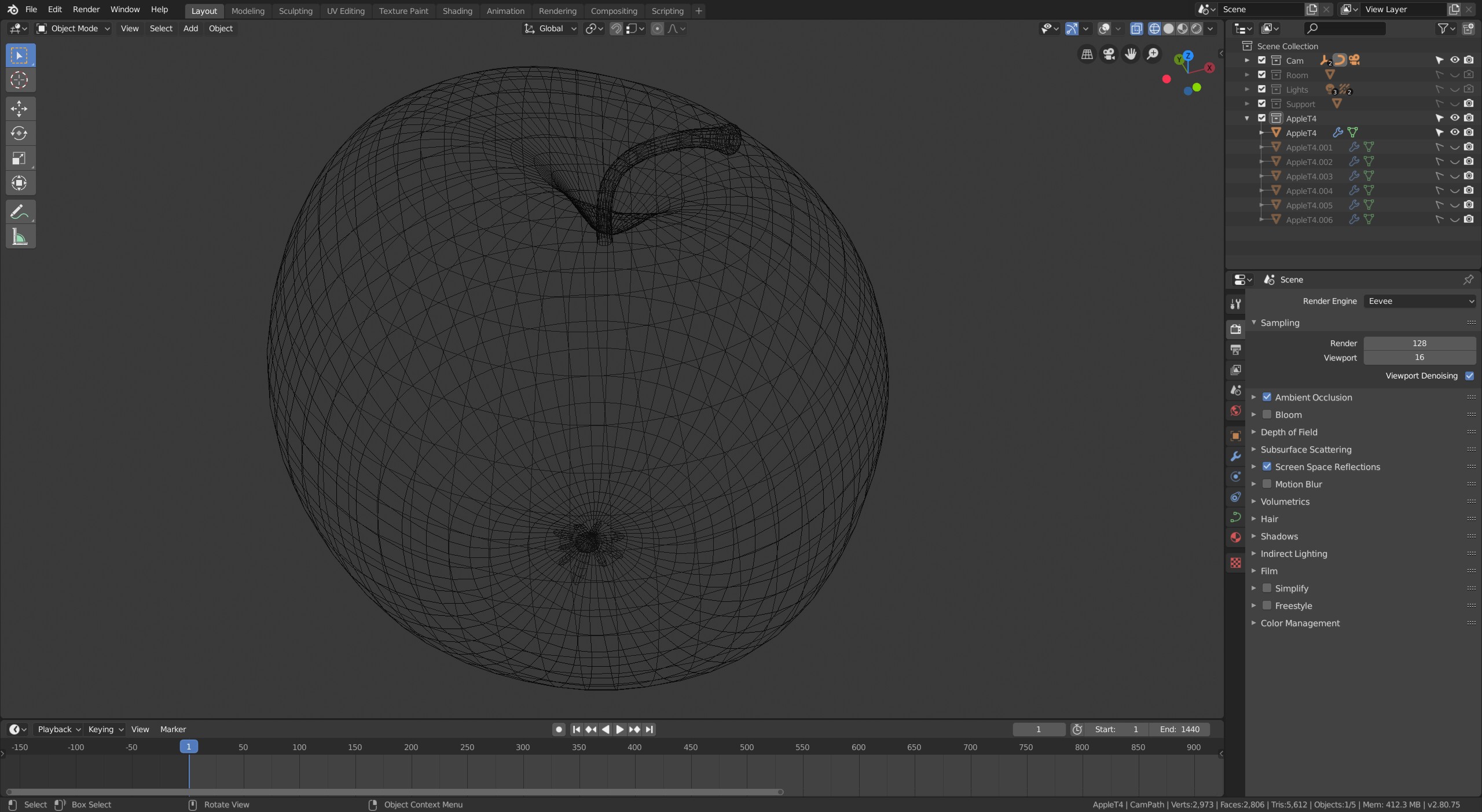 Red/Yellow Apple (textured) for Eevee and Cycles preview image 7