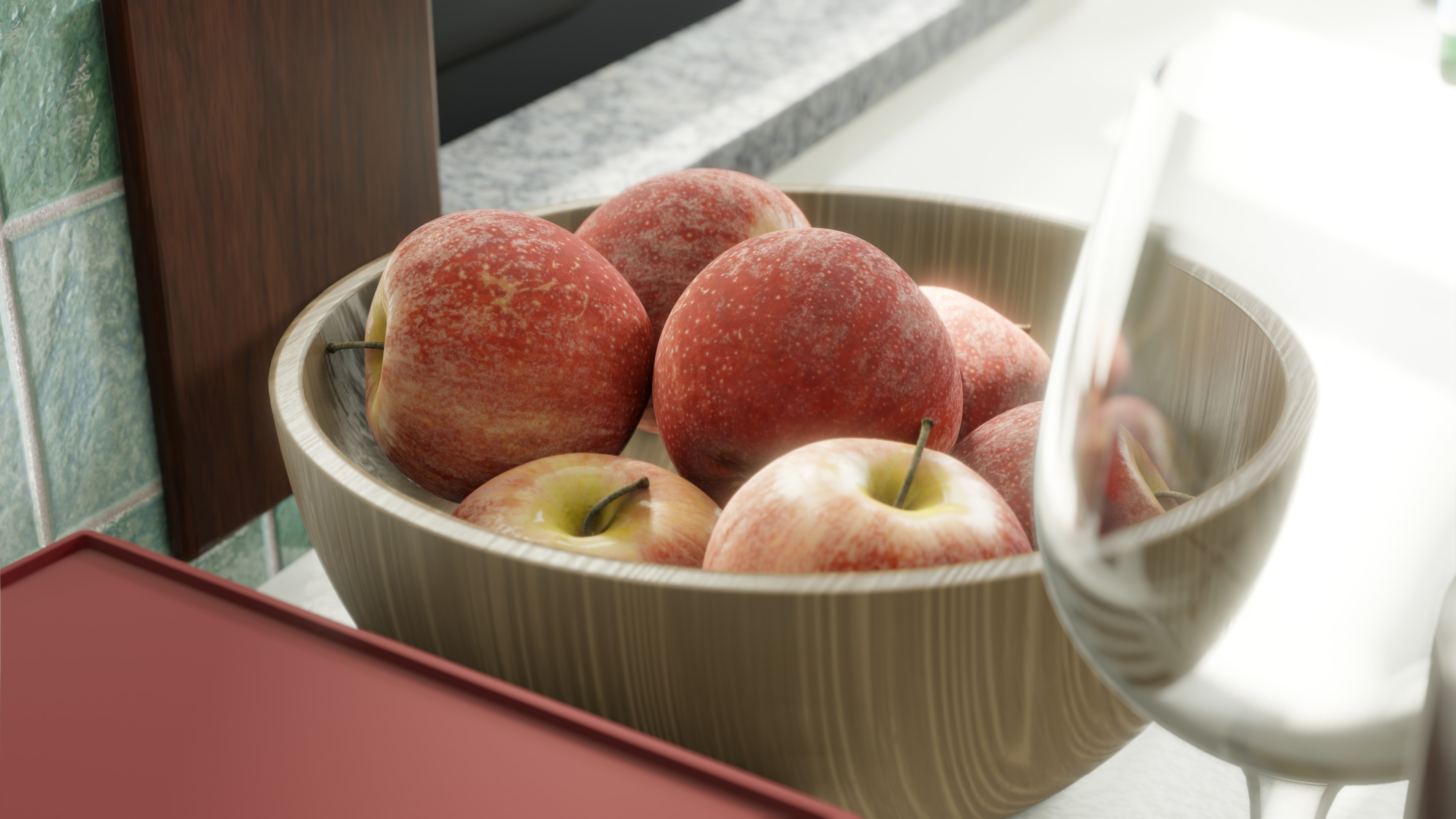 Red/Yellow Apple (textured) for Eevee and Cycles preview image 9