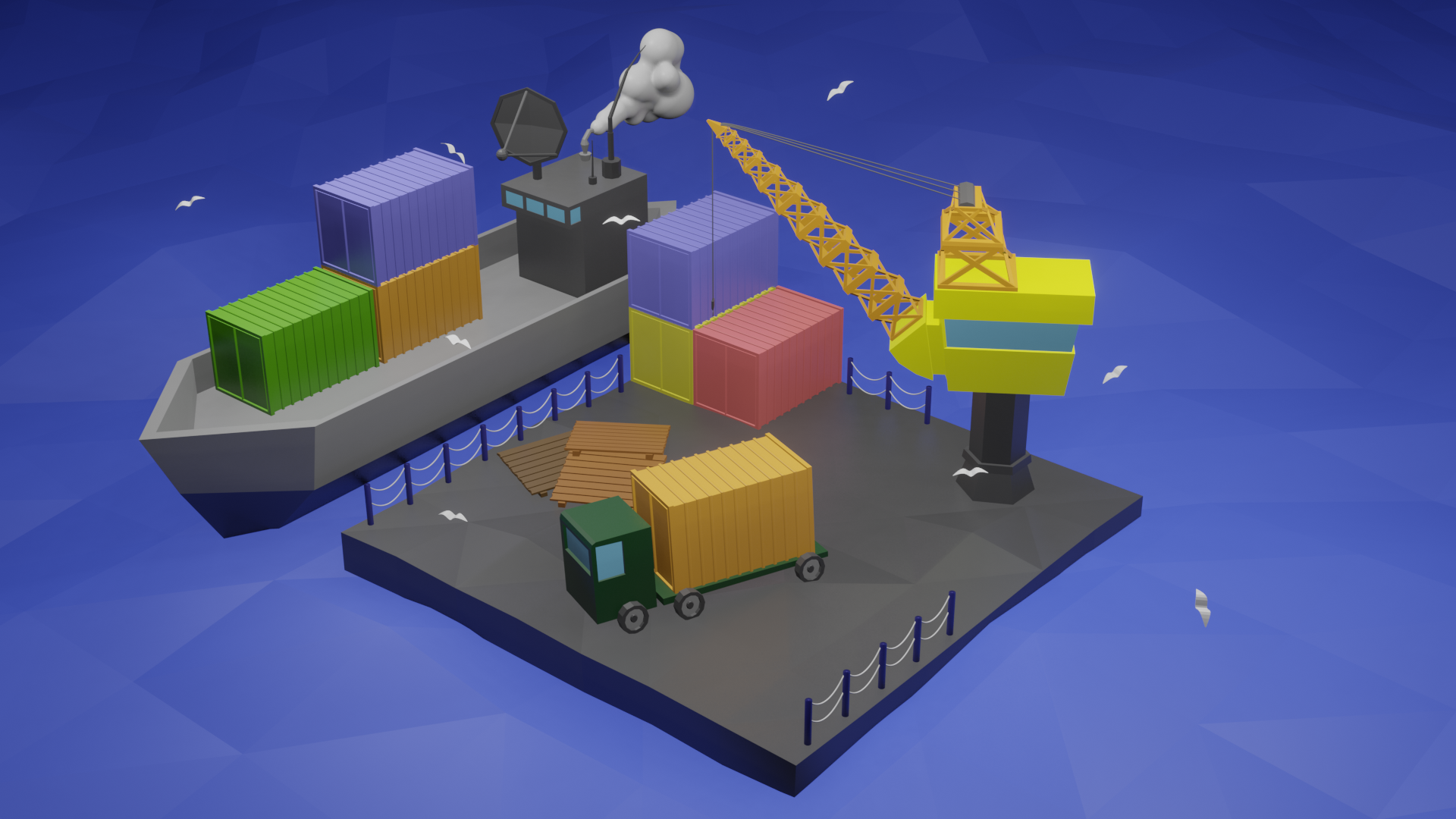 low poly port preview image 1