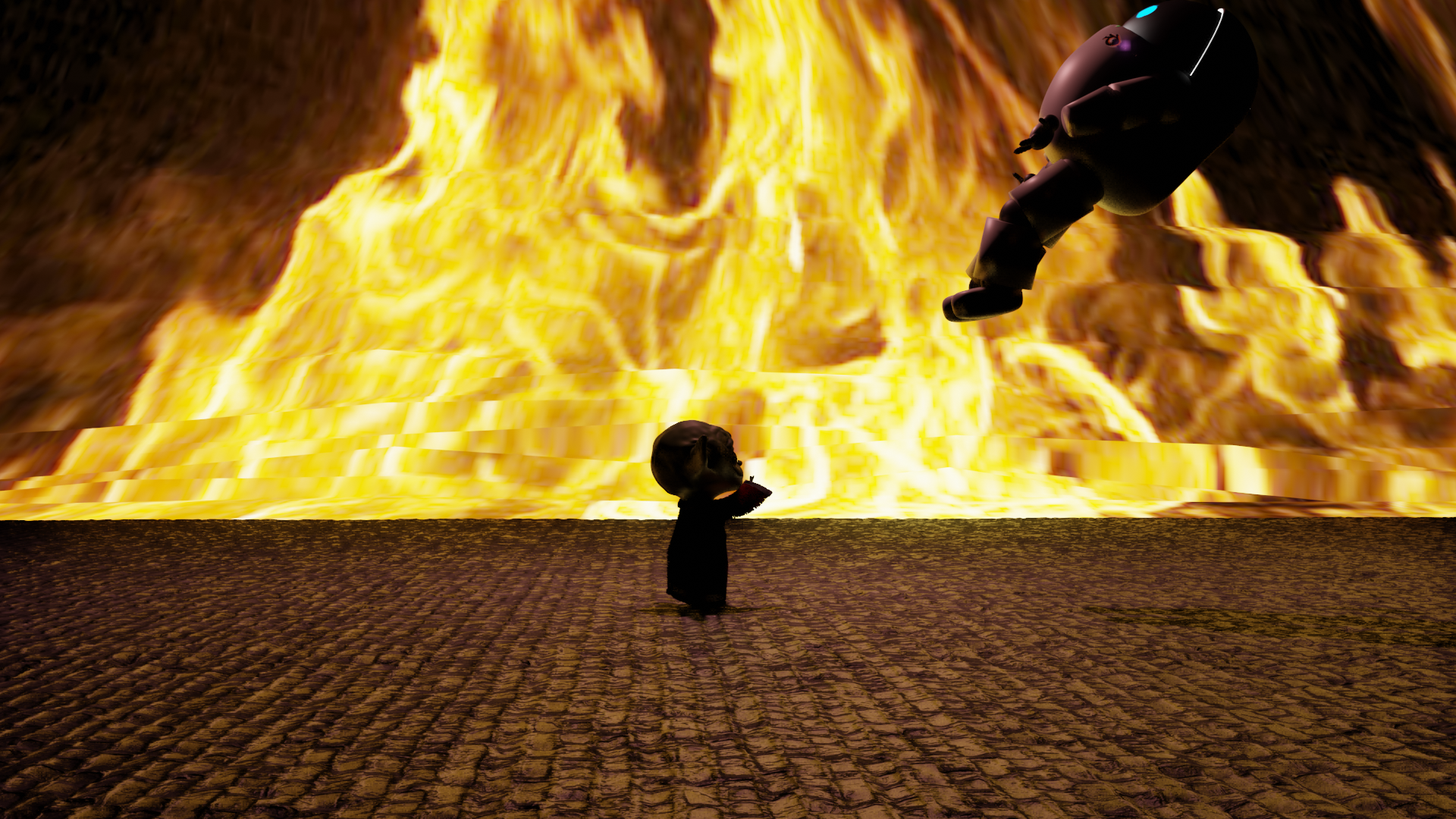 Toddler Yoda VS Blender CGI Robot preview image 1