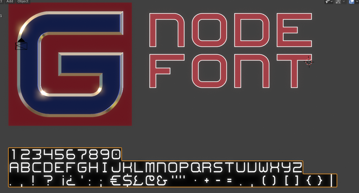 Node Font - create text using the shader node editor preview image 1