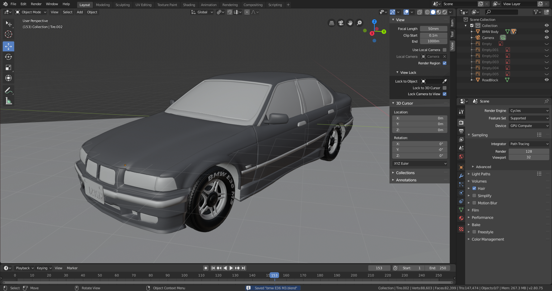 Imperfect Black BMW E36 preview image 2