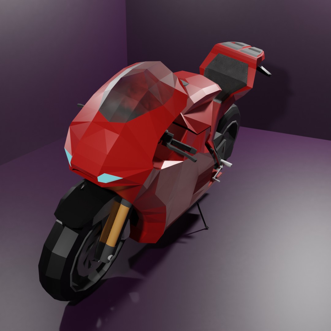 Low Poly Ducati Desmosedici rr preview image 1