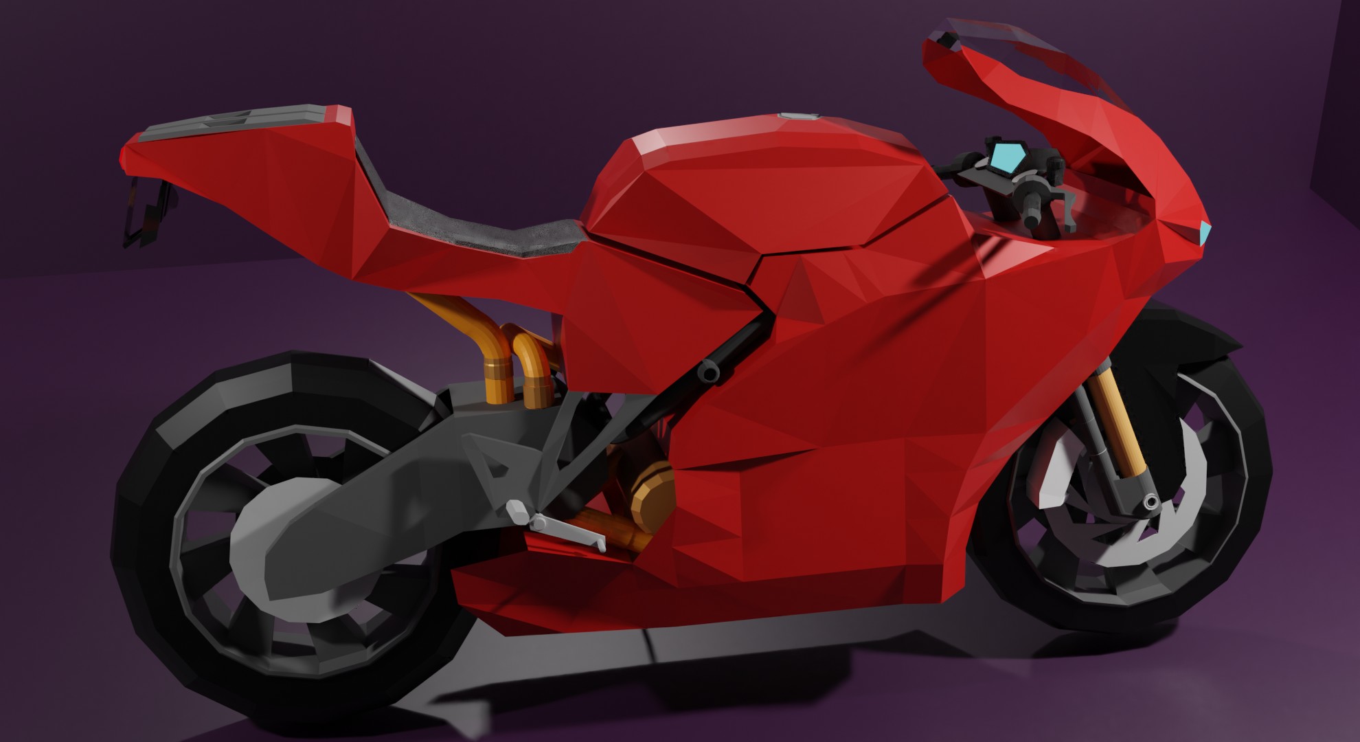 Low Poly Ducati Desmosedici rr preview image 2