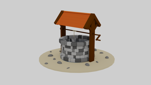 low poly well preview image