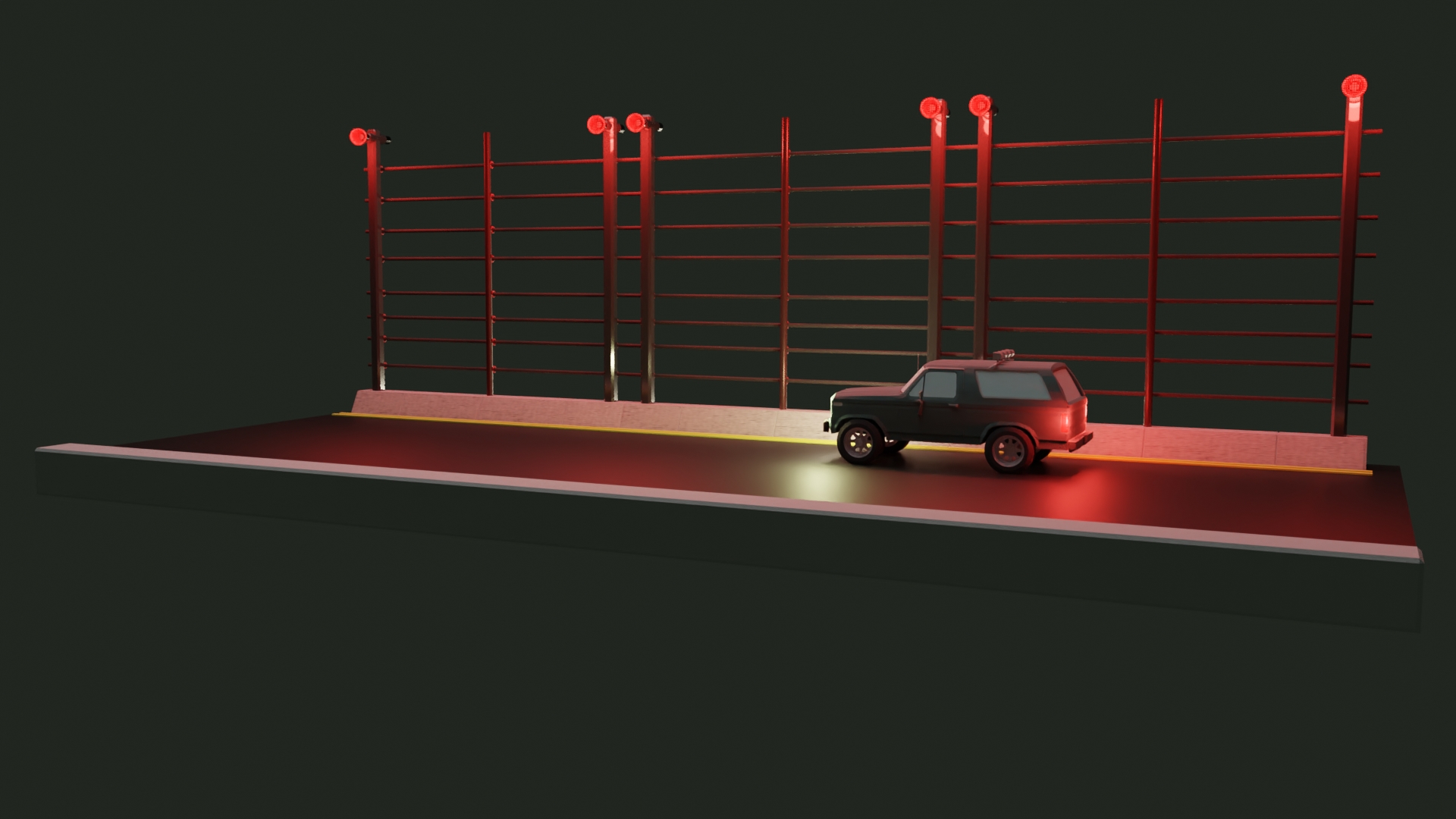 A road with a tall gate preview image 2