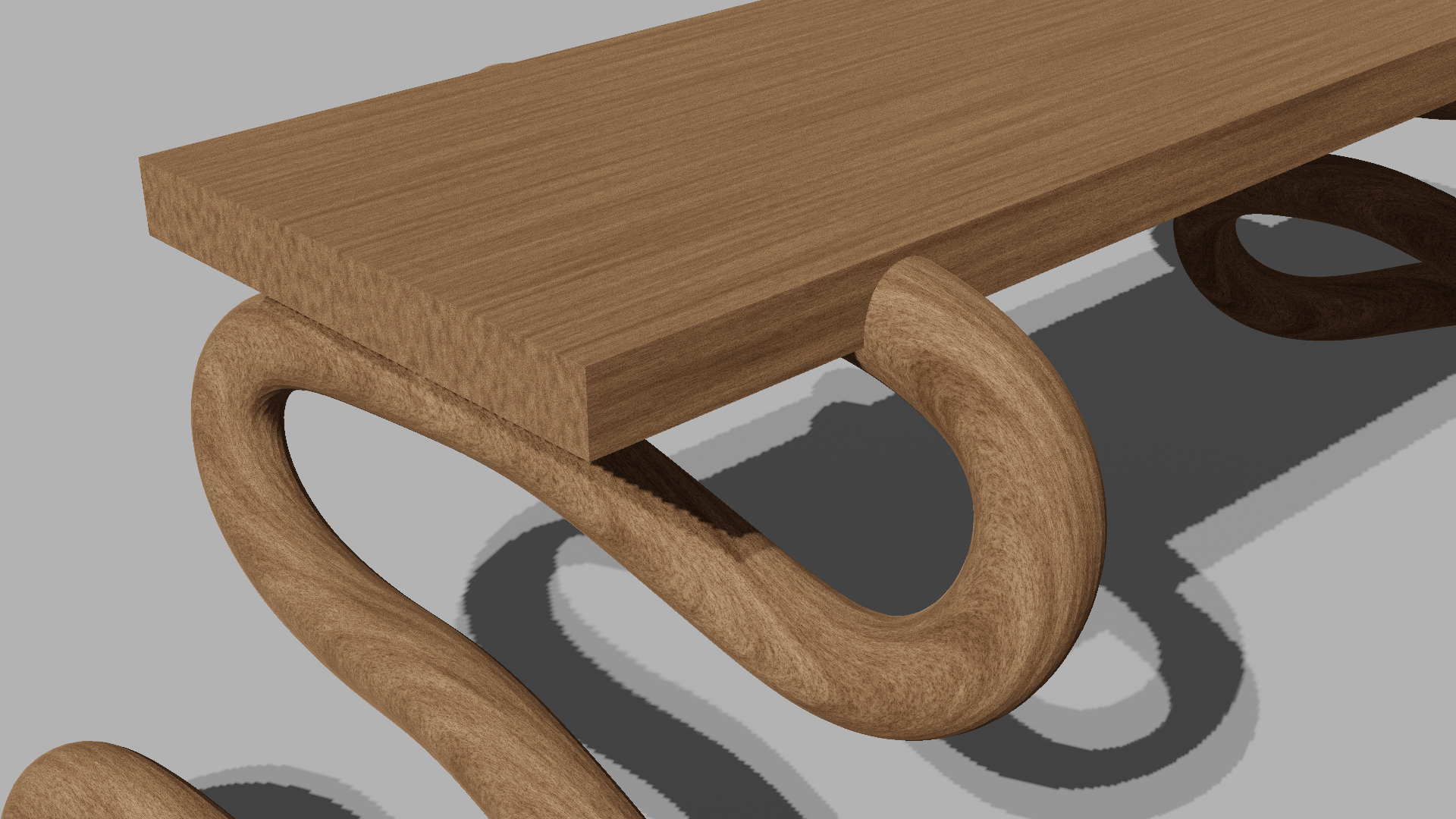 simple wood bench preview image 2