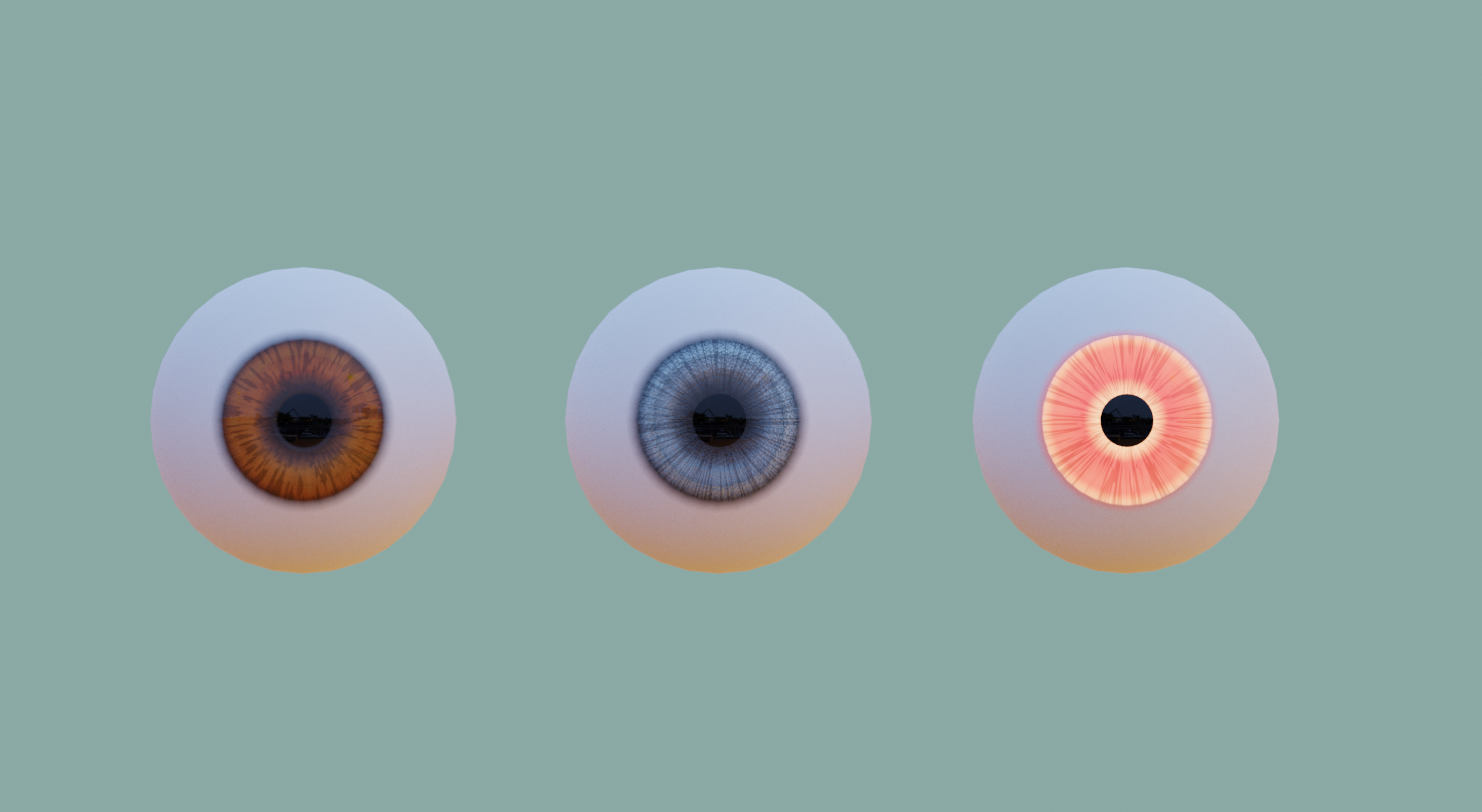 Cartoon // Real Eyes - Model and Materials preview image 1
