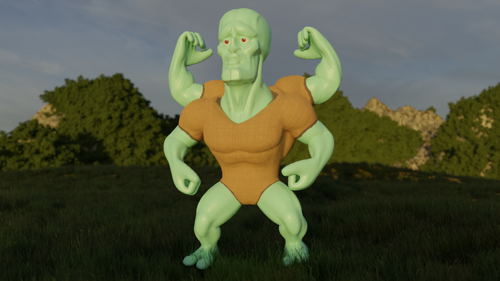 Handsome Muscle Squidward preview image