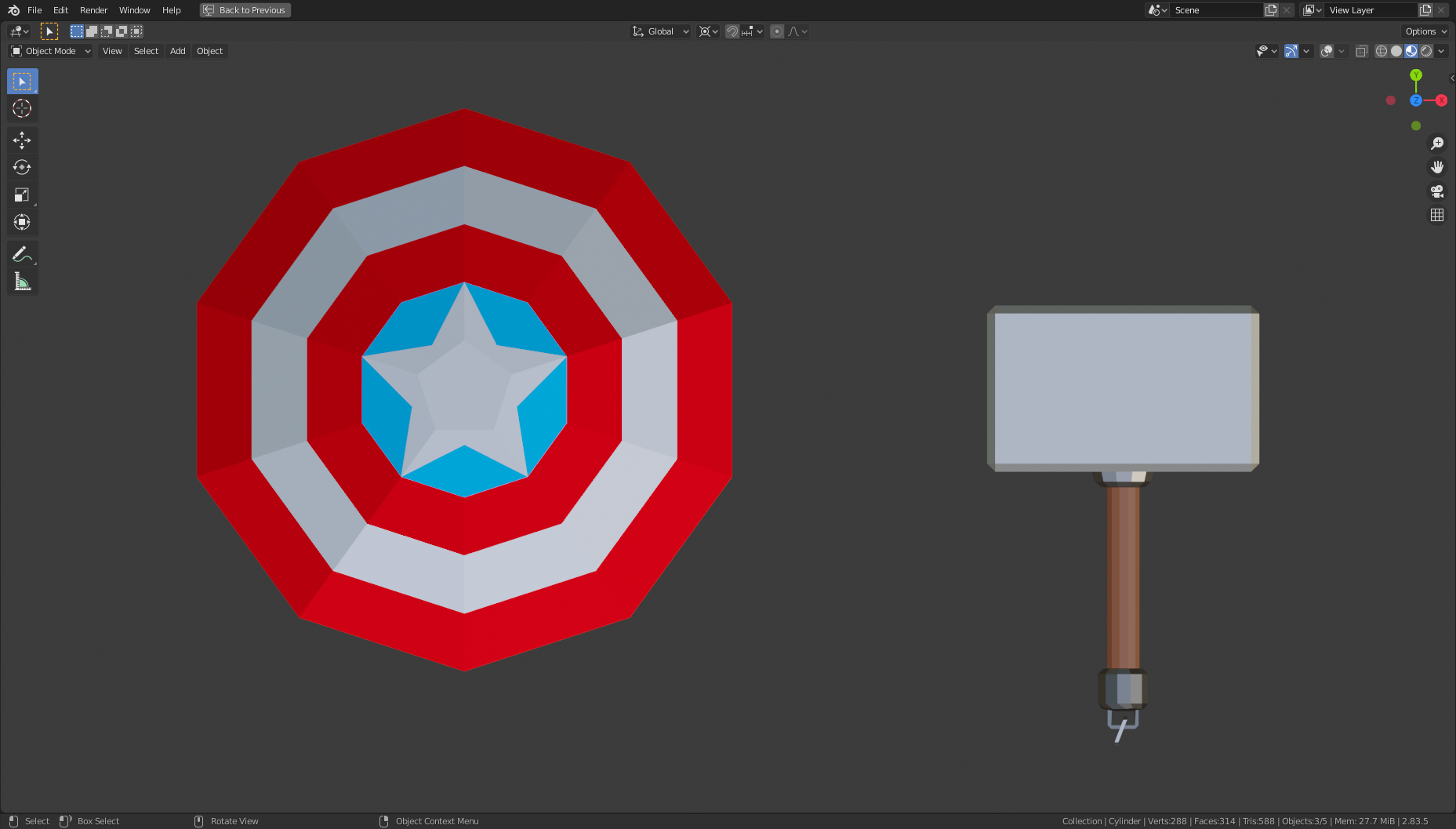 captain america's shield and thor's hammer preview image 1