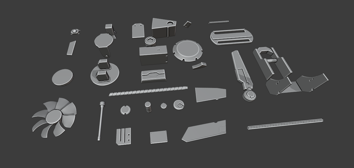 Hardsurface Kitbashing set (SubD Ready) preview image 1