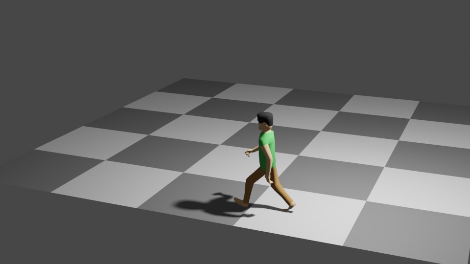 Walk cycle along path with variable speed preview image 1