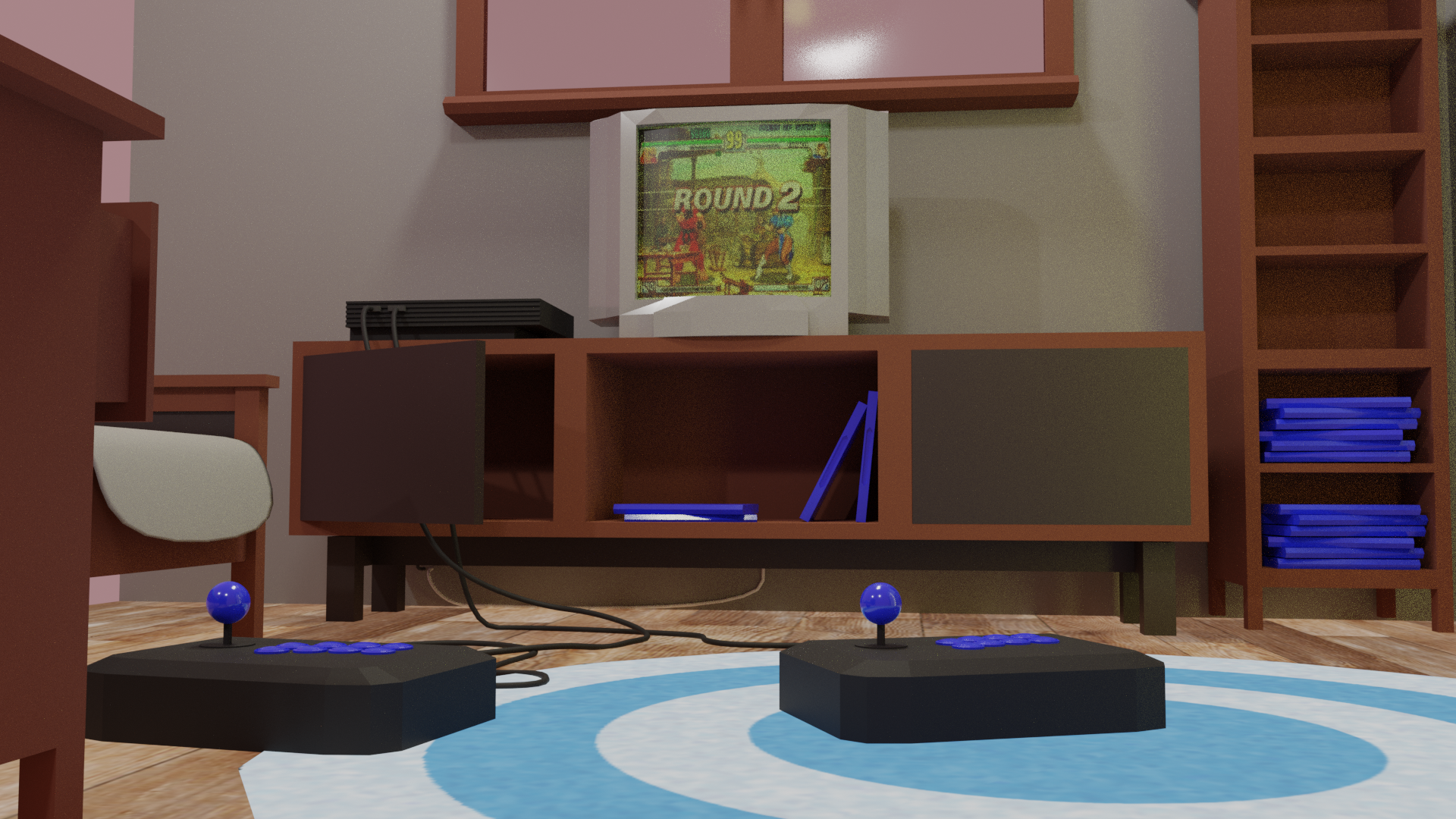 Isometric Bedroom Scene preview image 2