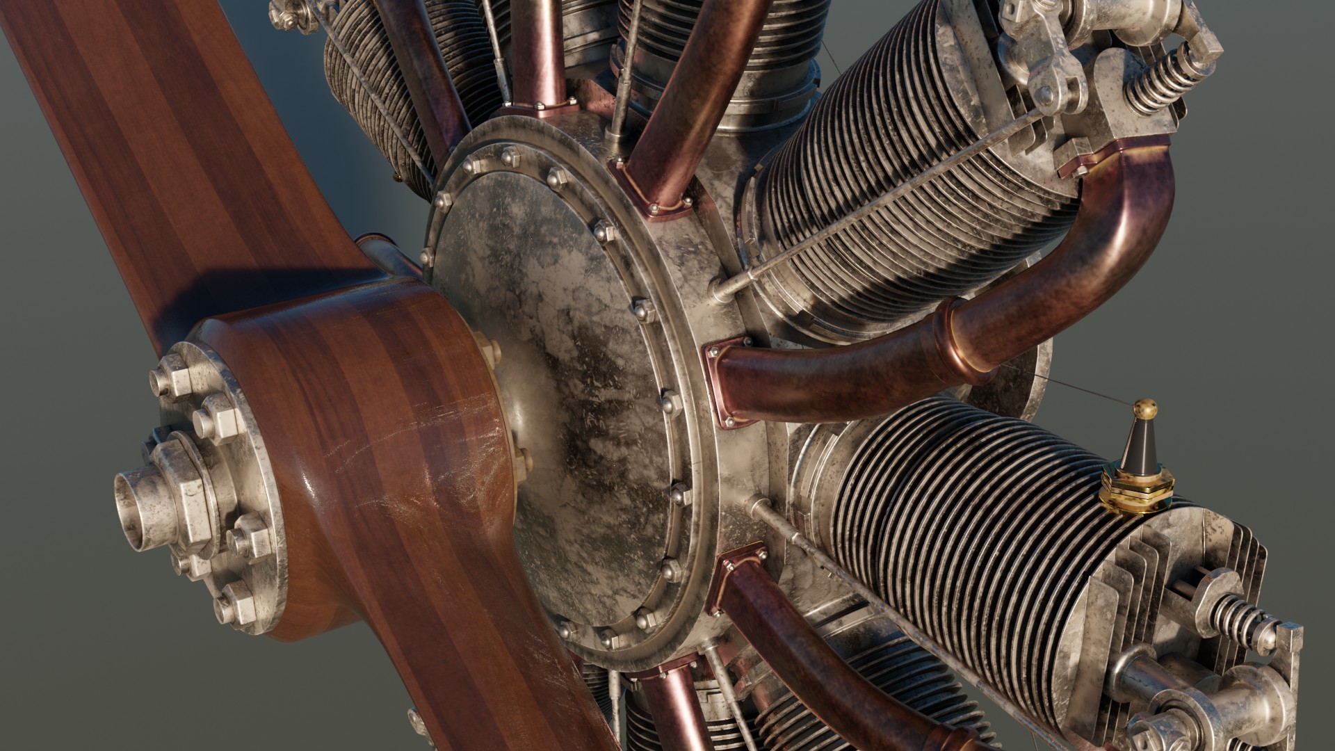 Blend Swap Le Rhone 9C rotary engine