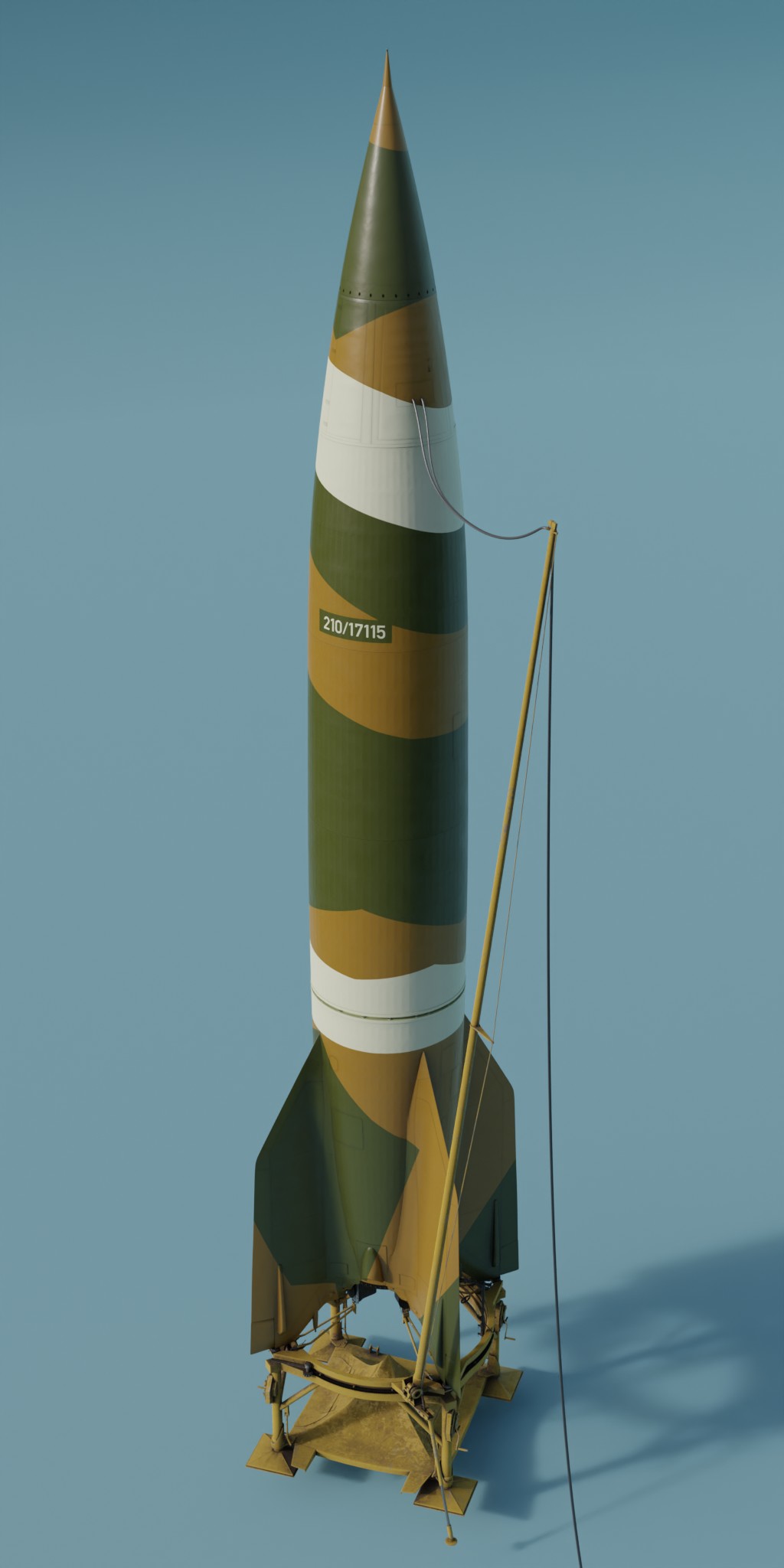 V2 Rocket (with interior), launch pad and transport trailer preview image 2